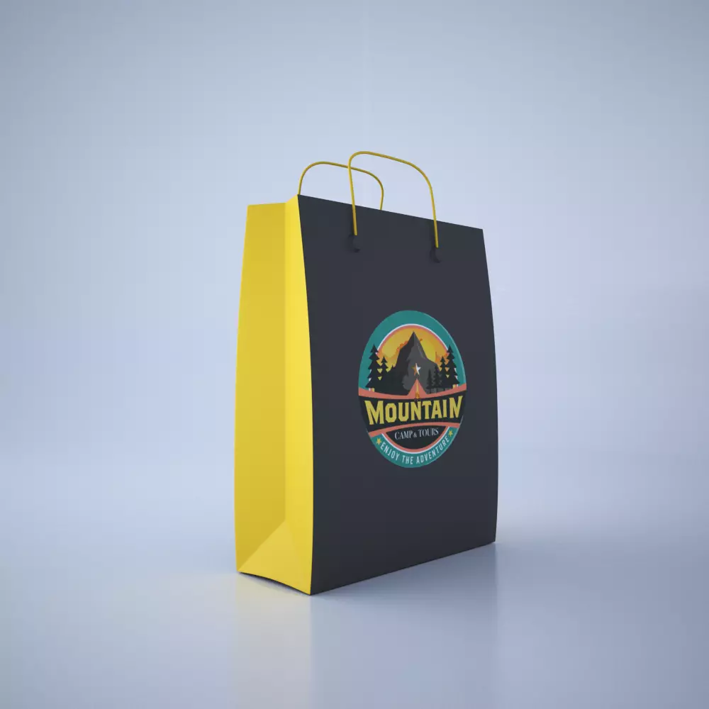 Shopping Bag Low-poly 3D model_0