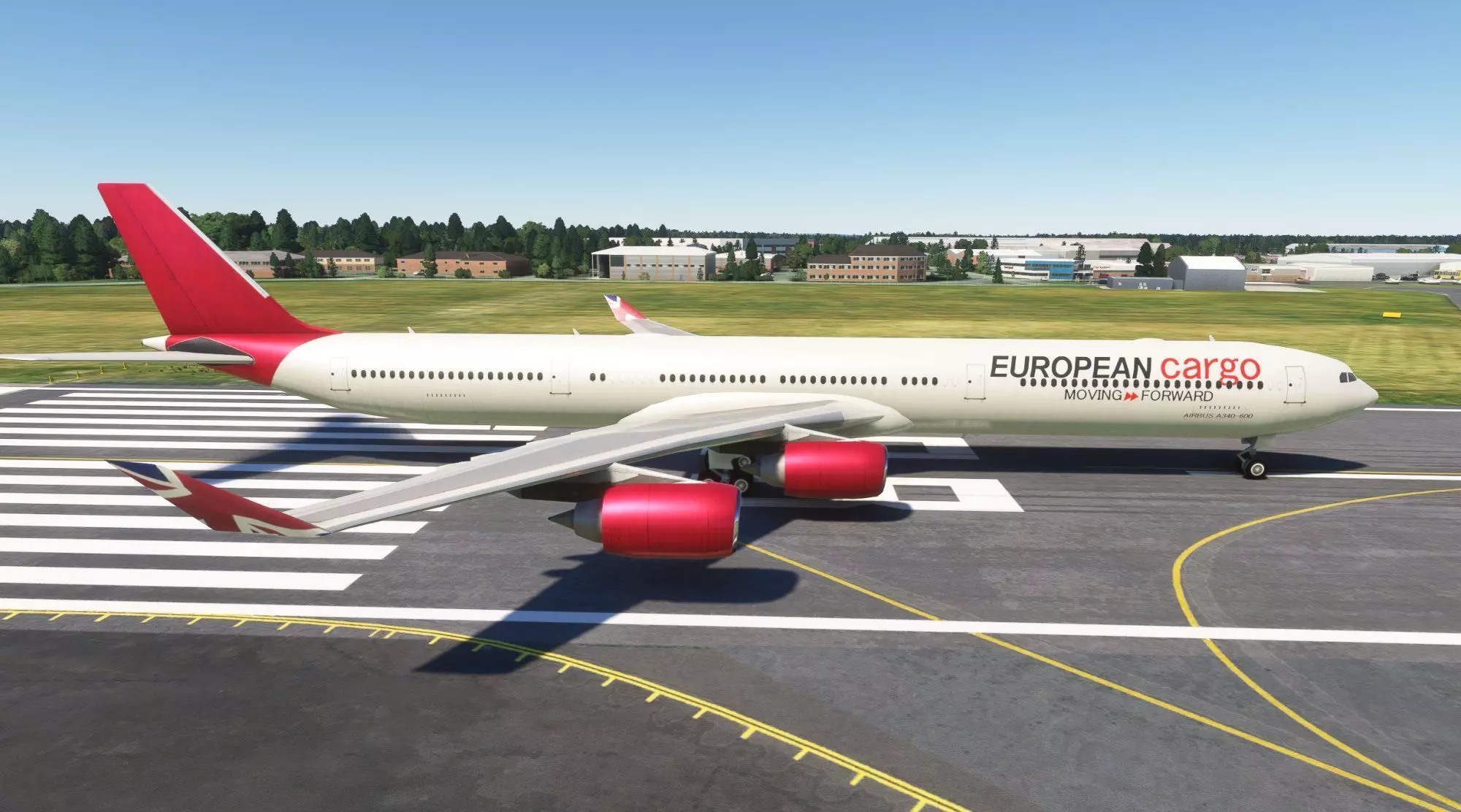 Airbus A340-600 European Cargo 3D model Low-poly 3D model