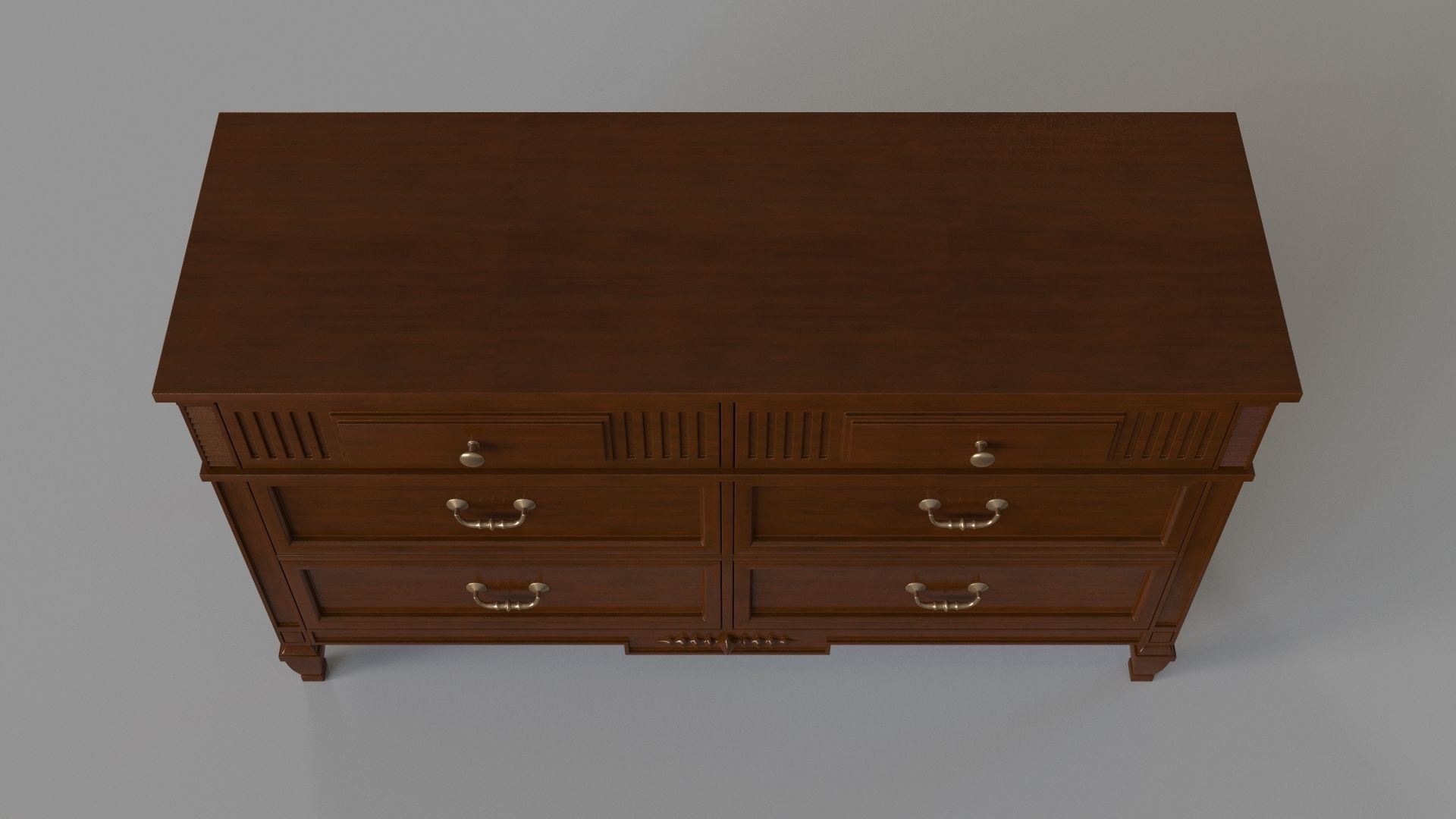Antique Dresser 3D model_3