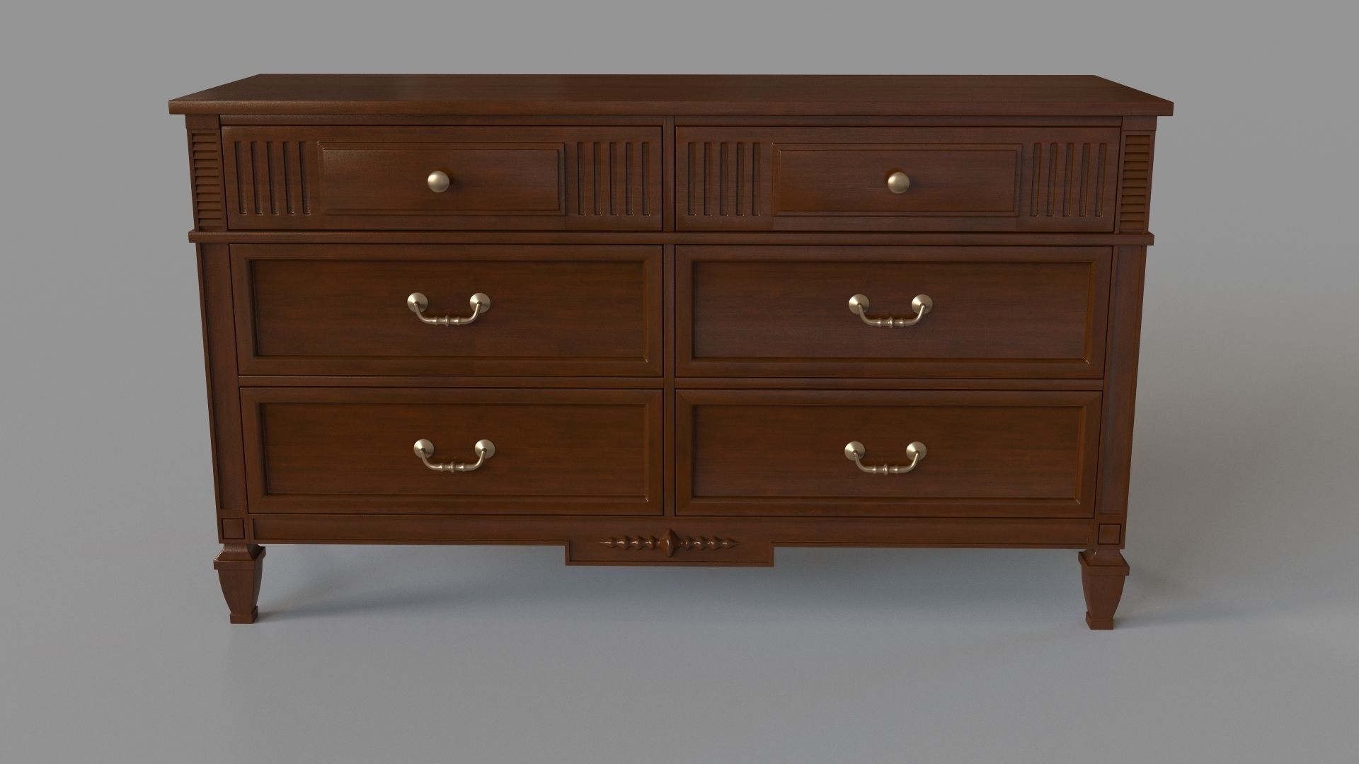 Antique Dresser 3D model_1