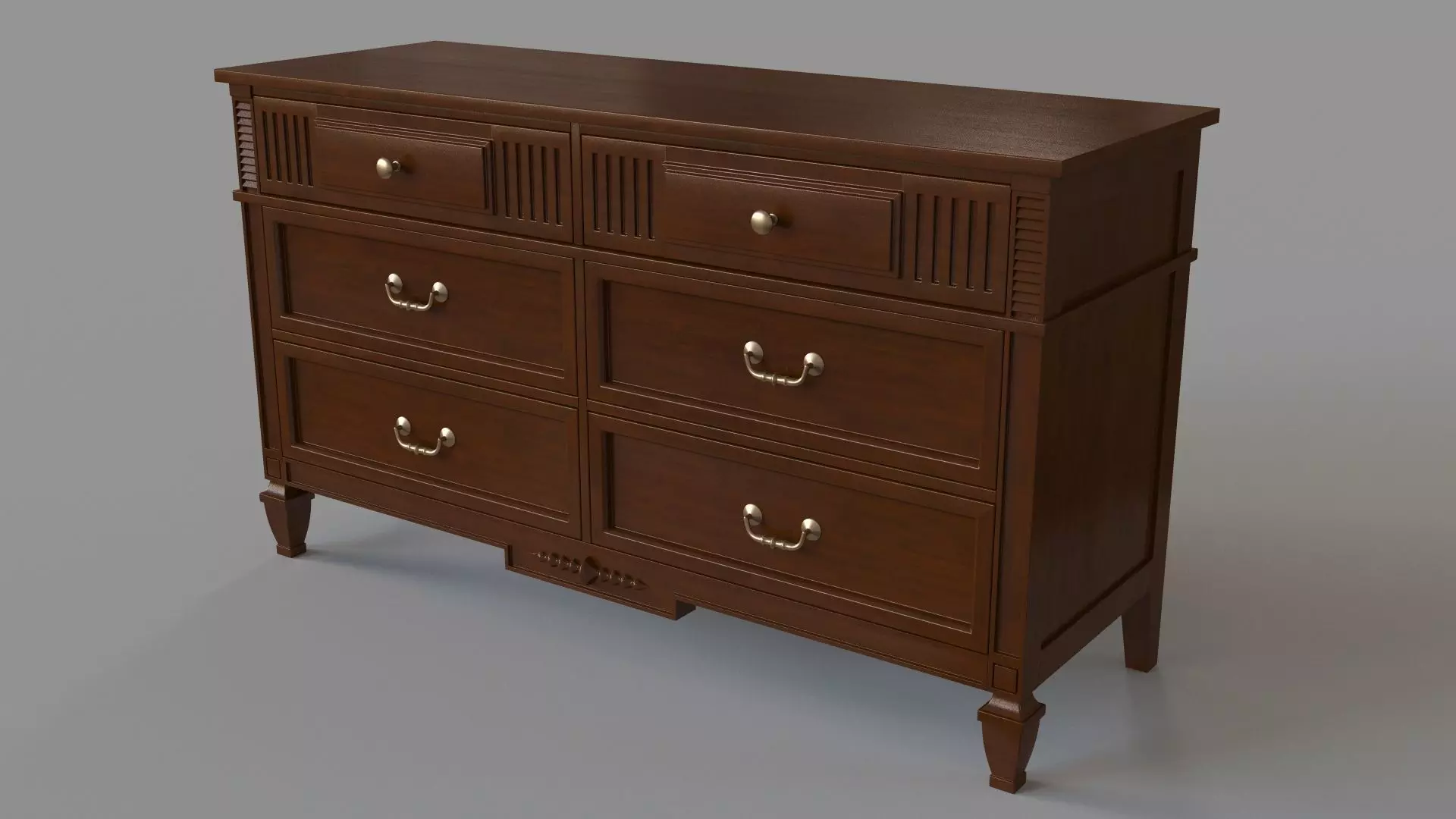 Antique Dresser 3D model_0