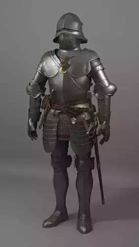 Knight medieval armor 3D model