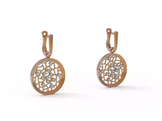 Earrings with diamonds
