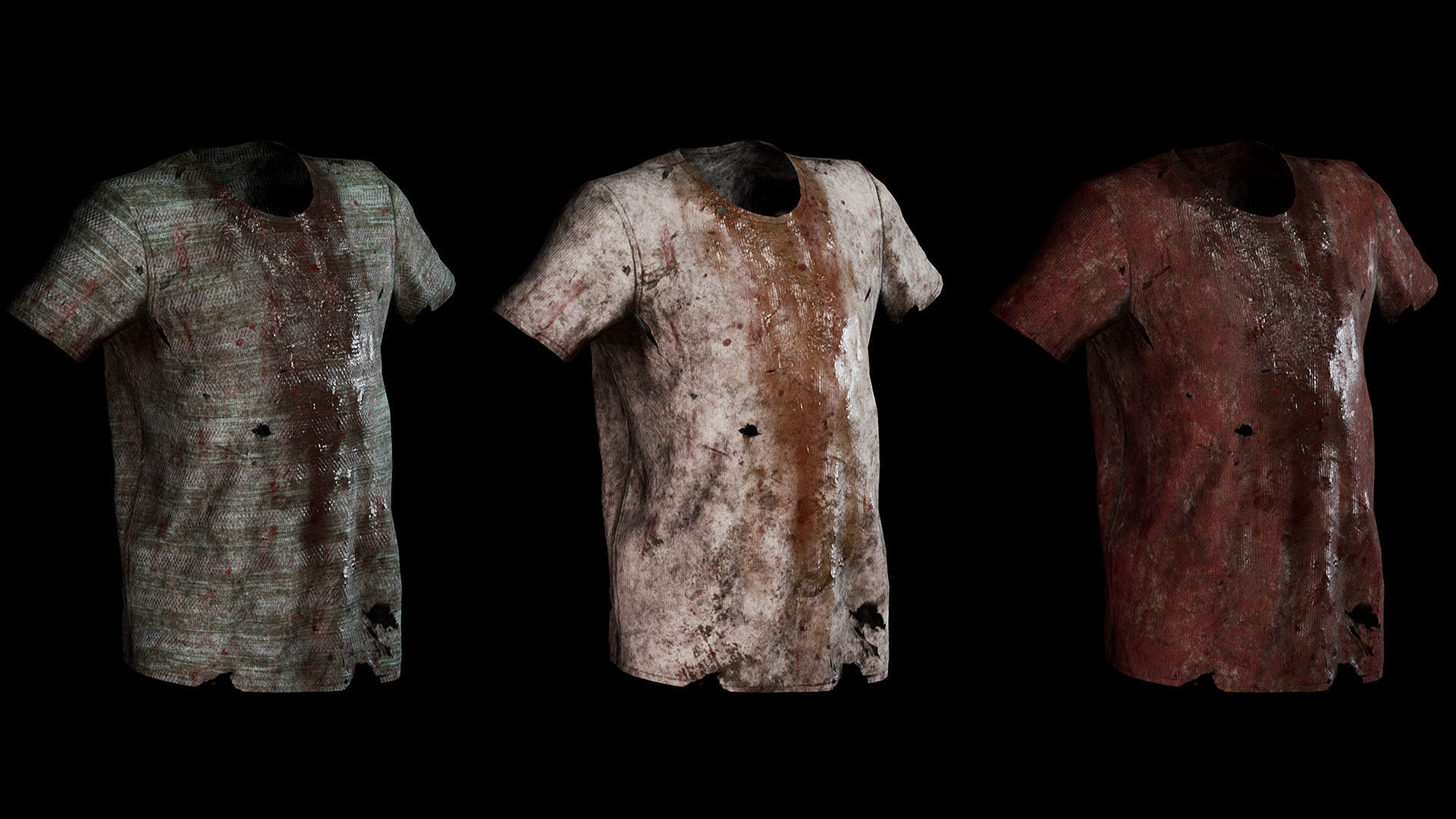 Zombie - Starved Male Low-poly 3D model_20