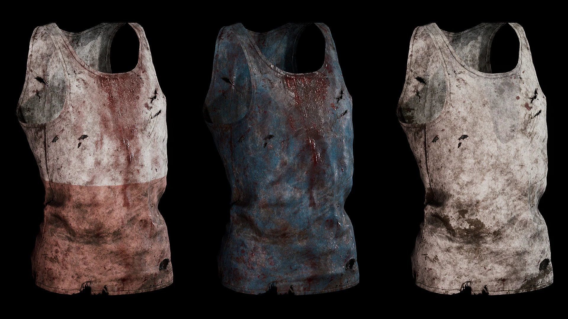 Zombie - Starved Male Low-poly 3D model_6