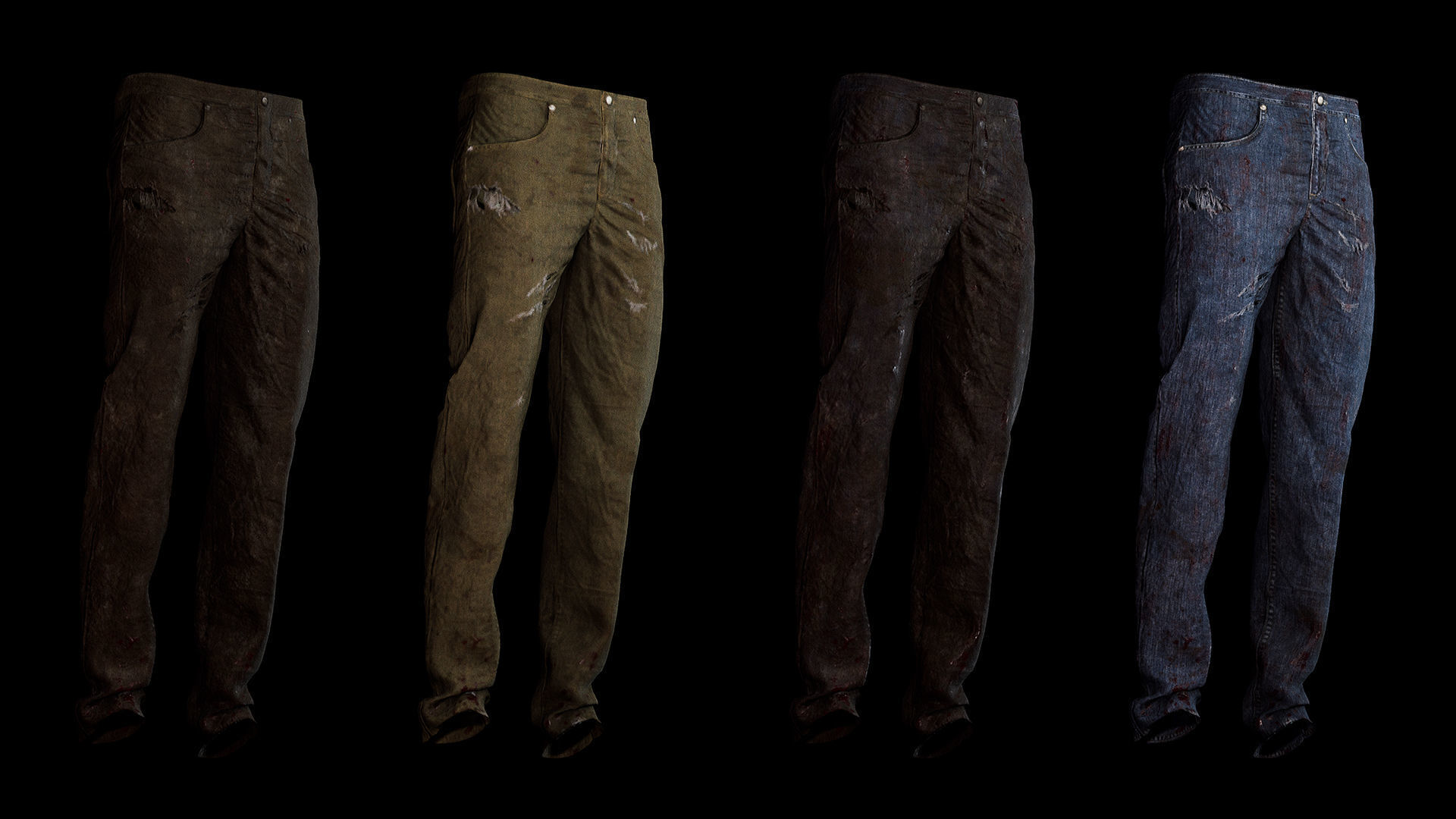 Zombie - Starved Male Low-poly 3D model_21