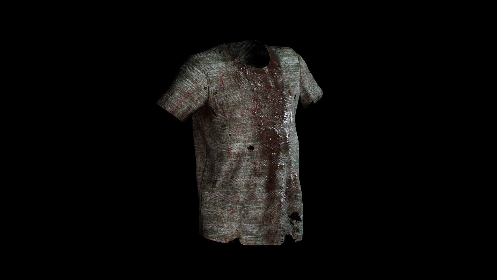 Zombie - Starved Male Low-poly 3D model_27