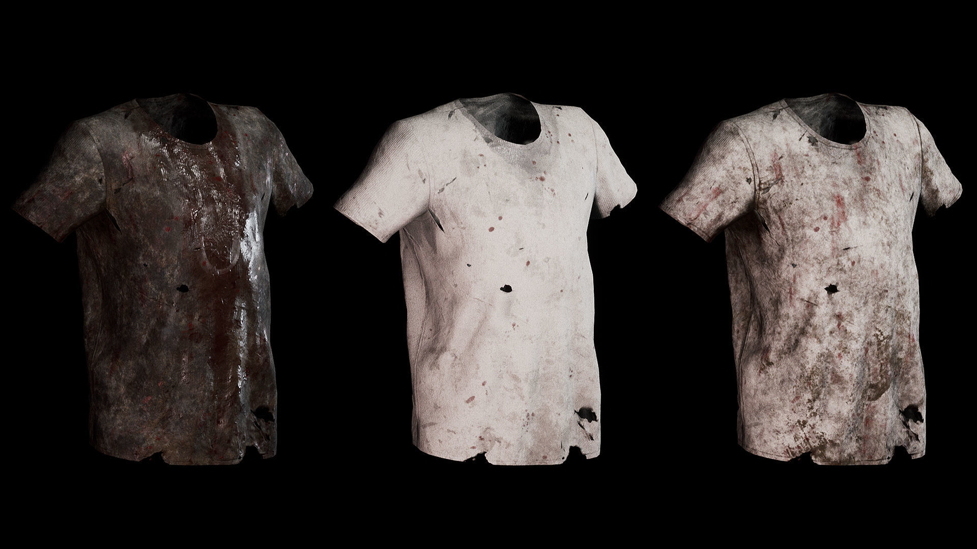 Zombie - Starved Male Low-poly 3D model_28