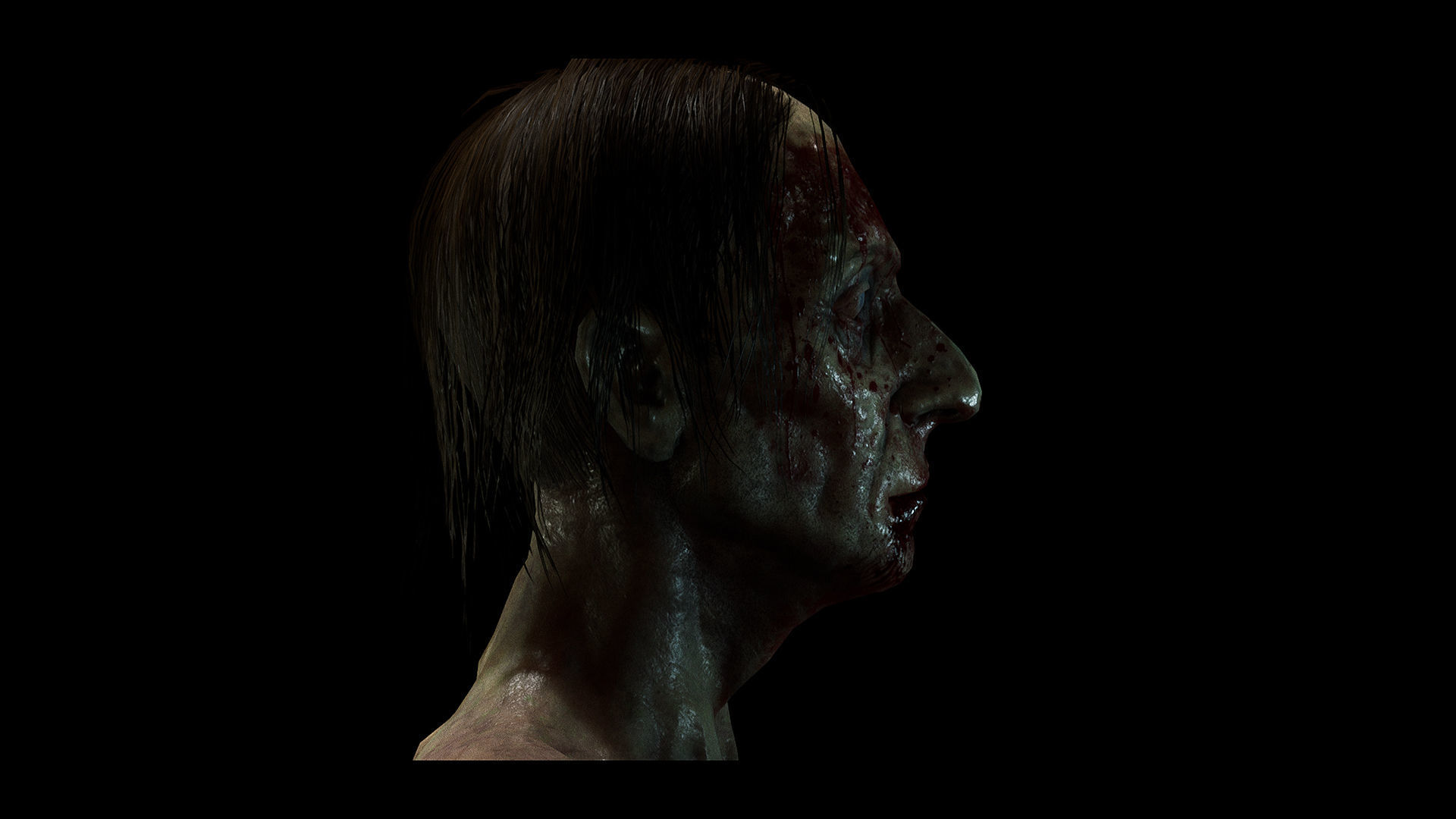 Zombie - Starved Male Low-poly 3D model_35