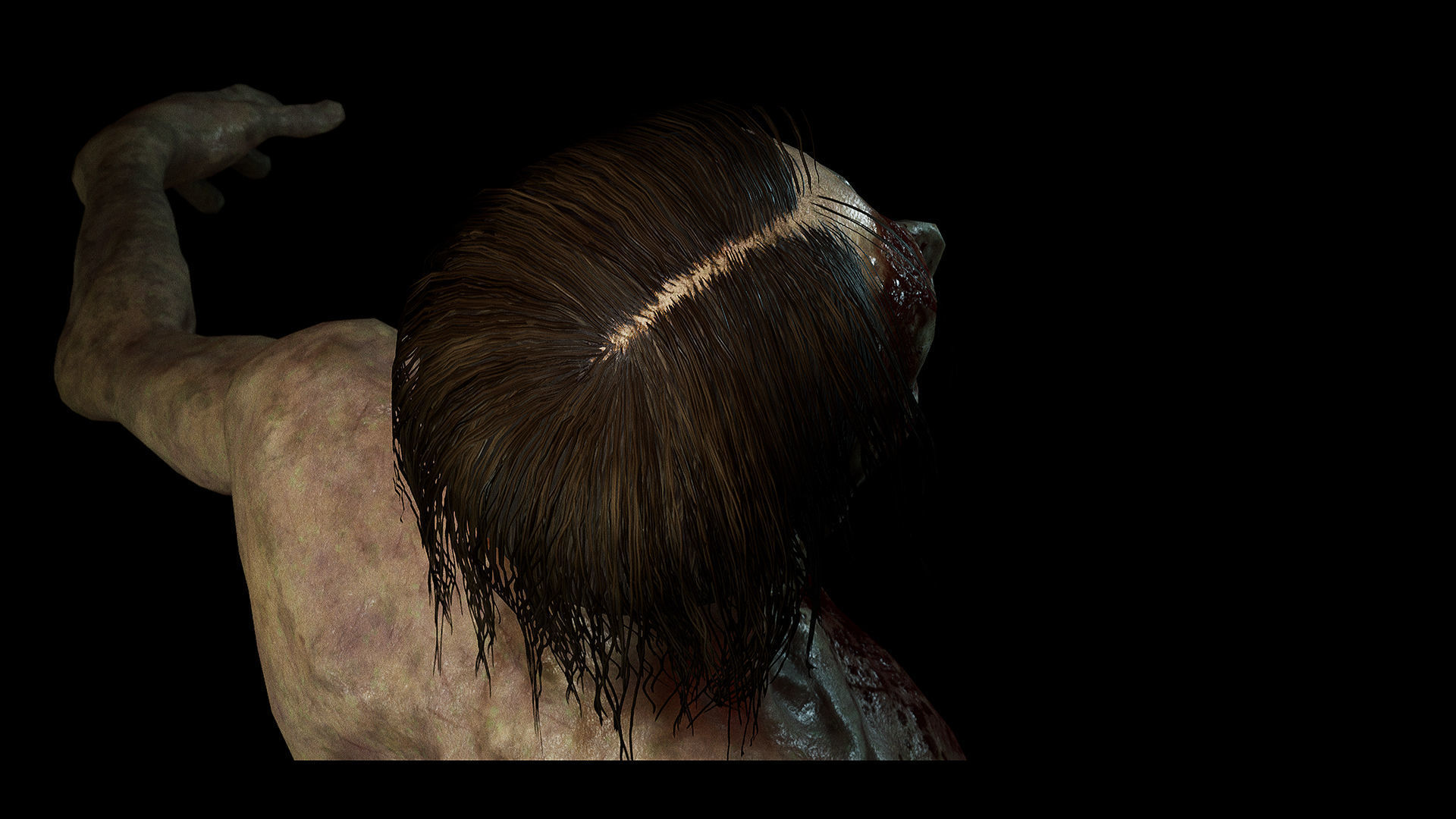 Zombie - Starved Male Low-poly 3D model_29