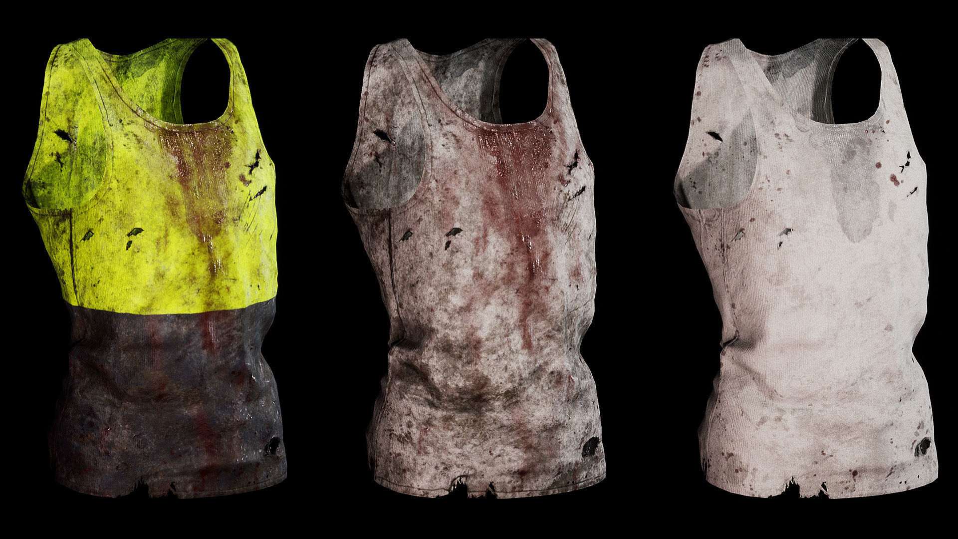Zombie - Starved Male Low-poly 3D model_31