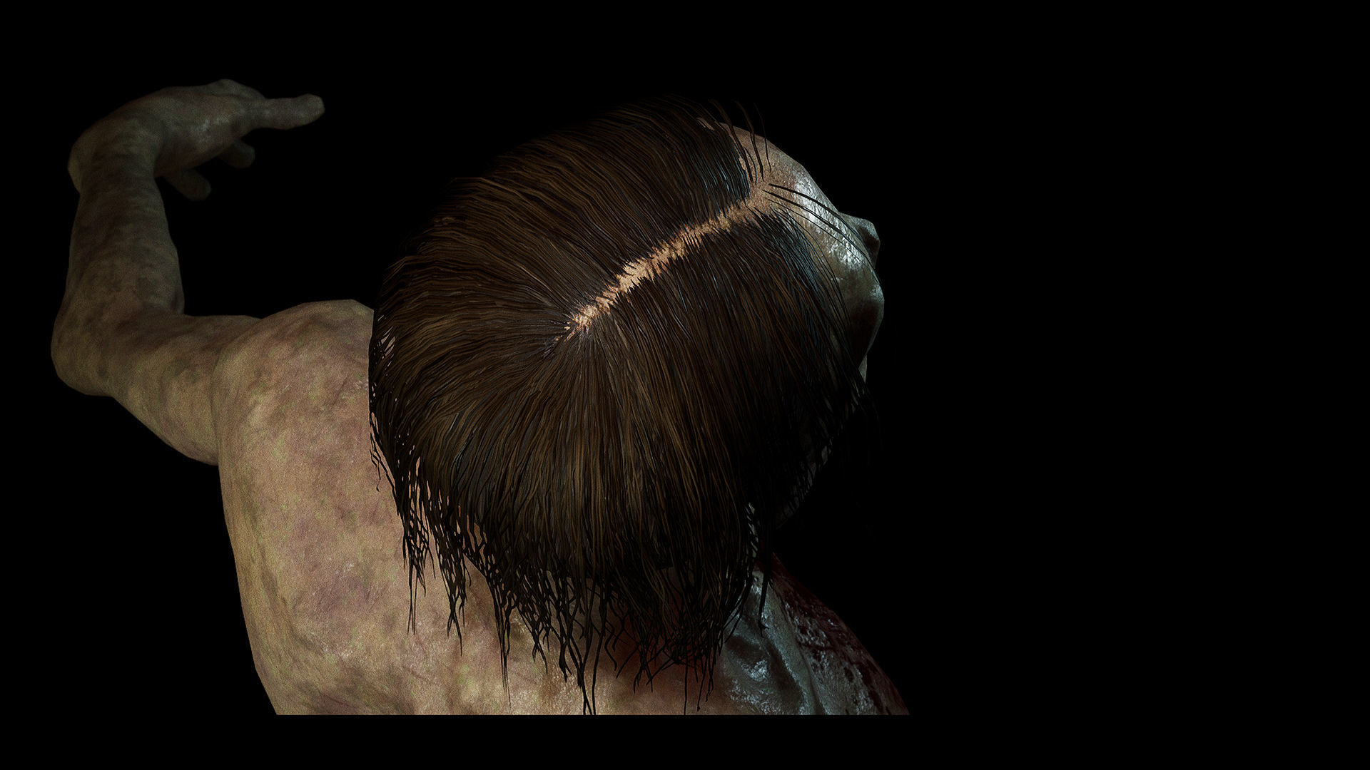 Zombie - Starved Male Low-poly 3D model_33