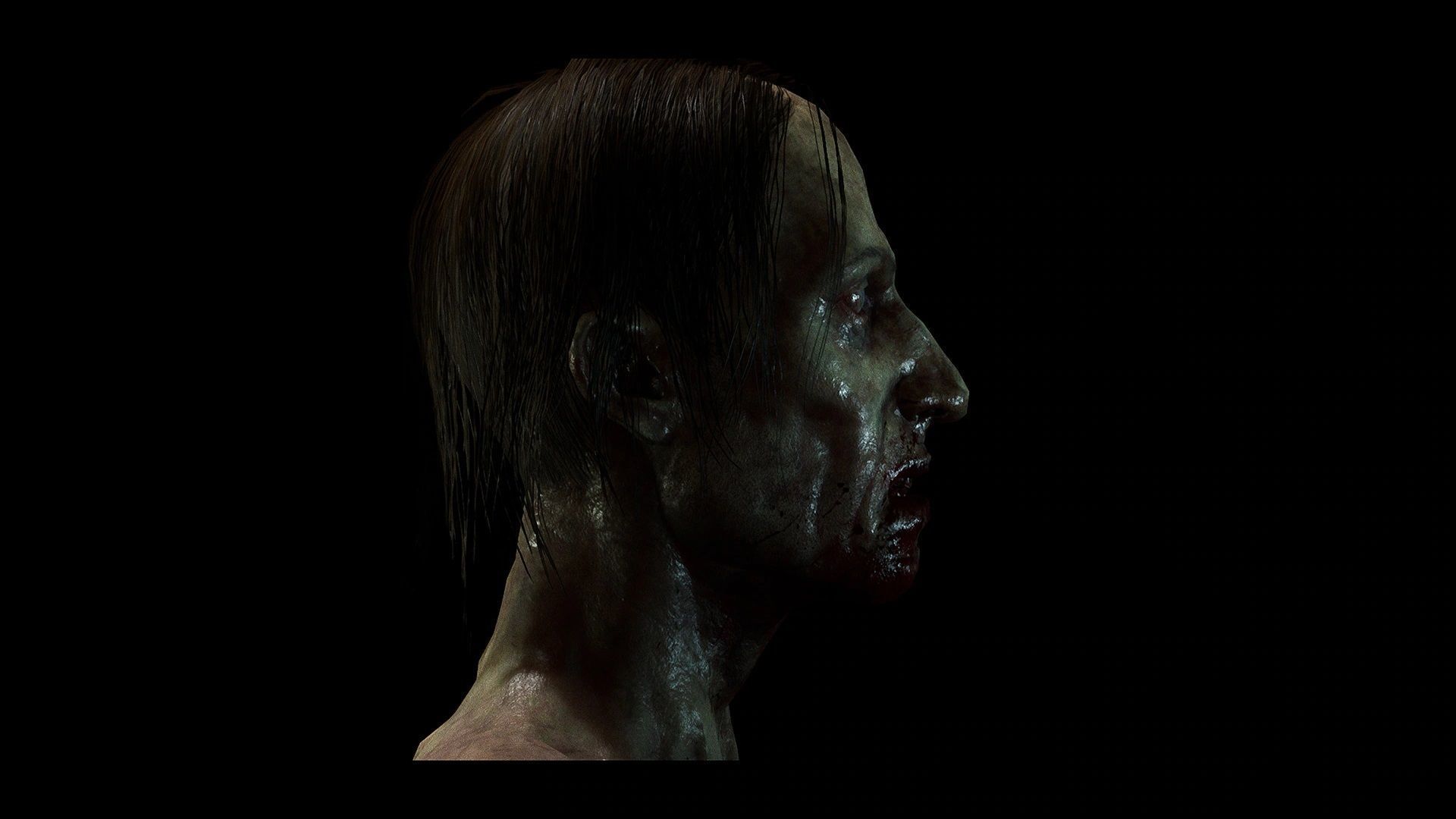 Zombie - Starved Male Low-poly 3D model_7