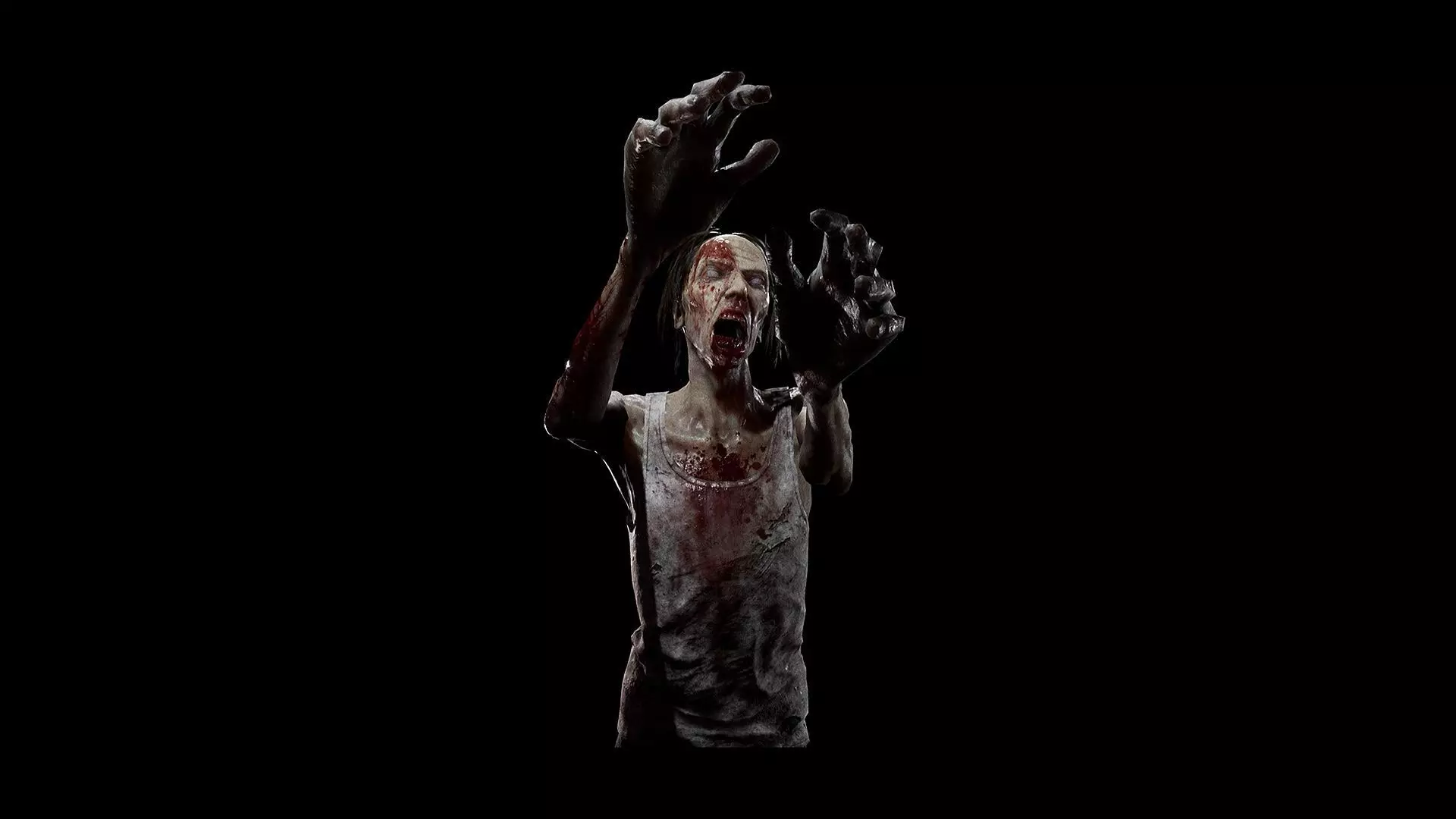 Zombie - Starved Male Low-poly 3D model_0