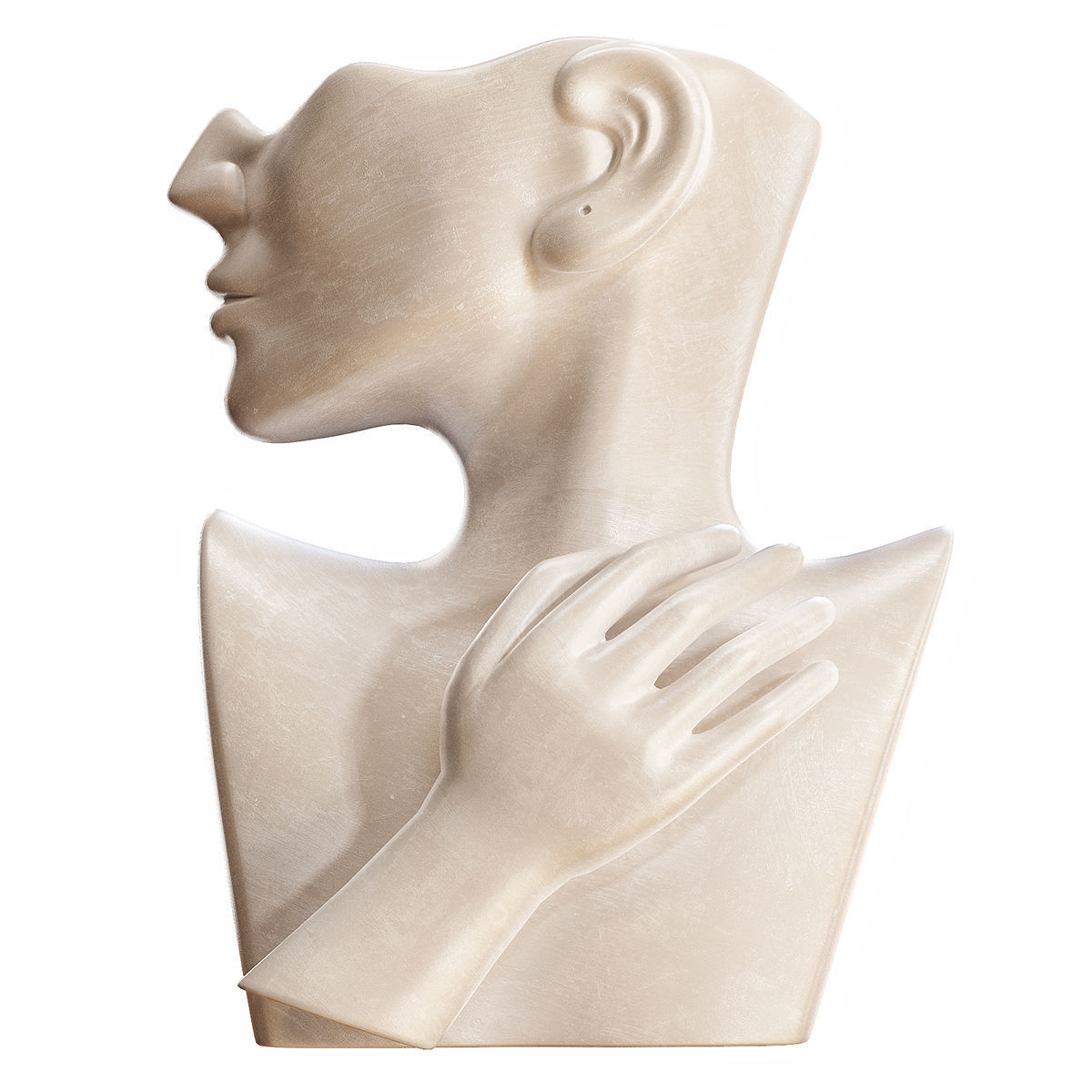 Human Face Art Vase 2 3D model_1