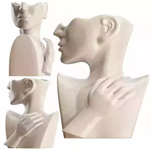 Human Face Art Vase 2