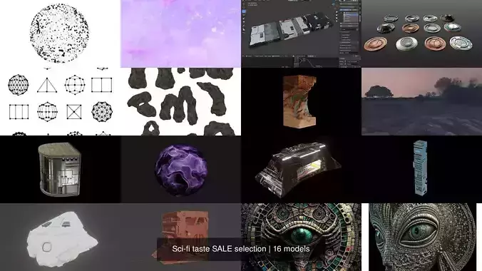 Sci-fi taste SALE selection 3D Model Collection
