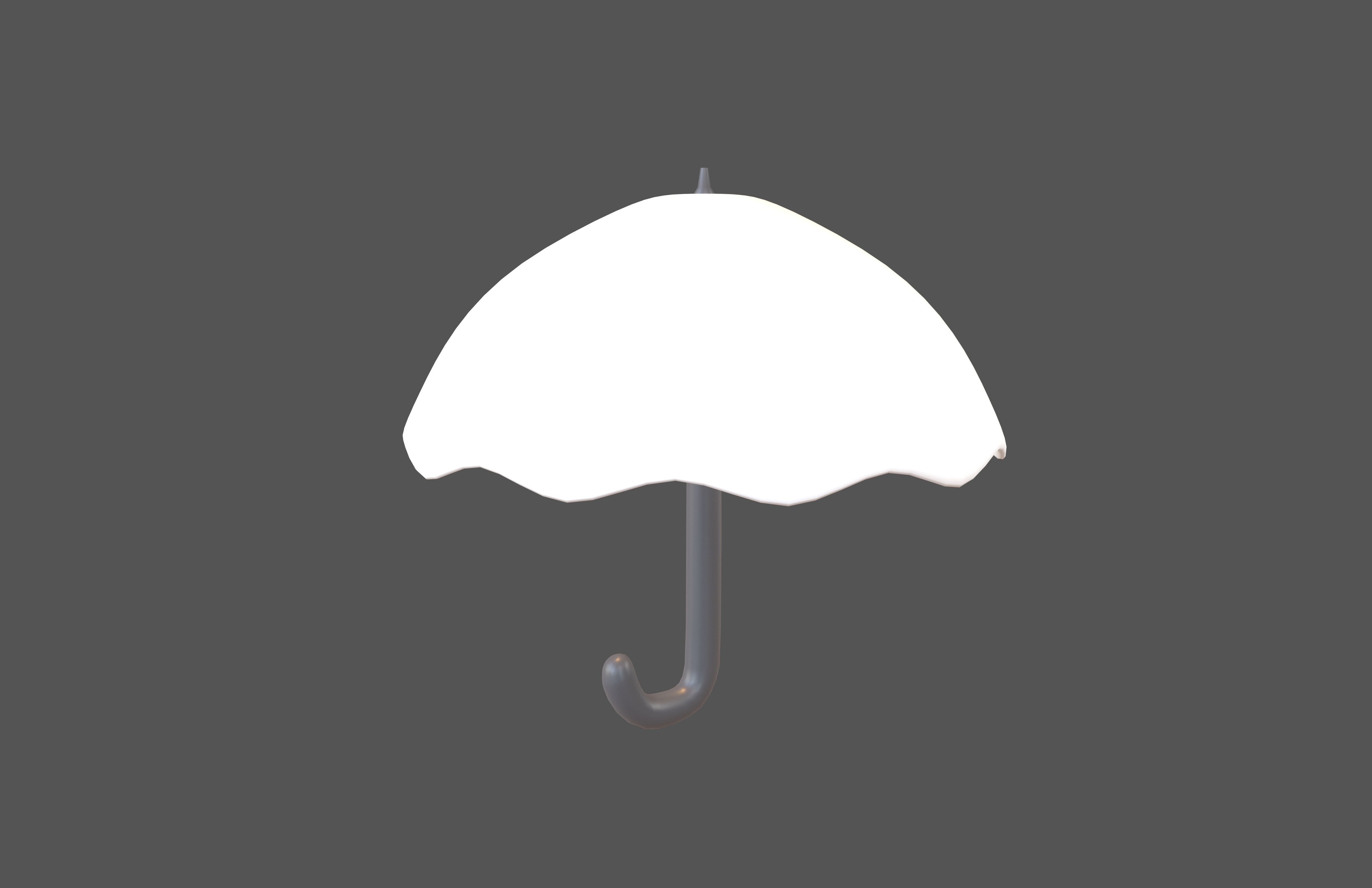 Umbrella Emoji v1 010 Low-poly 3D model_1
