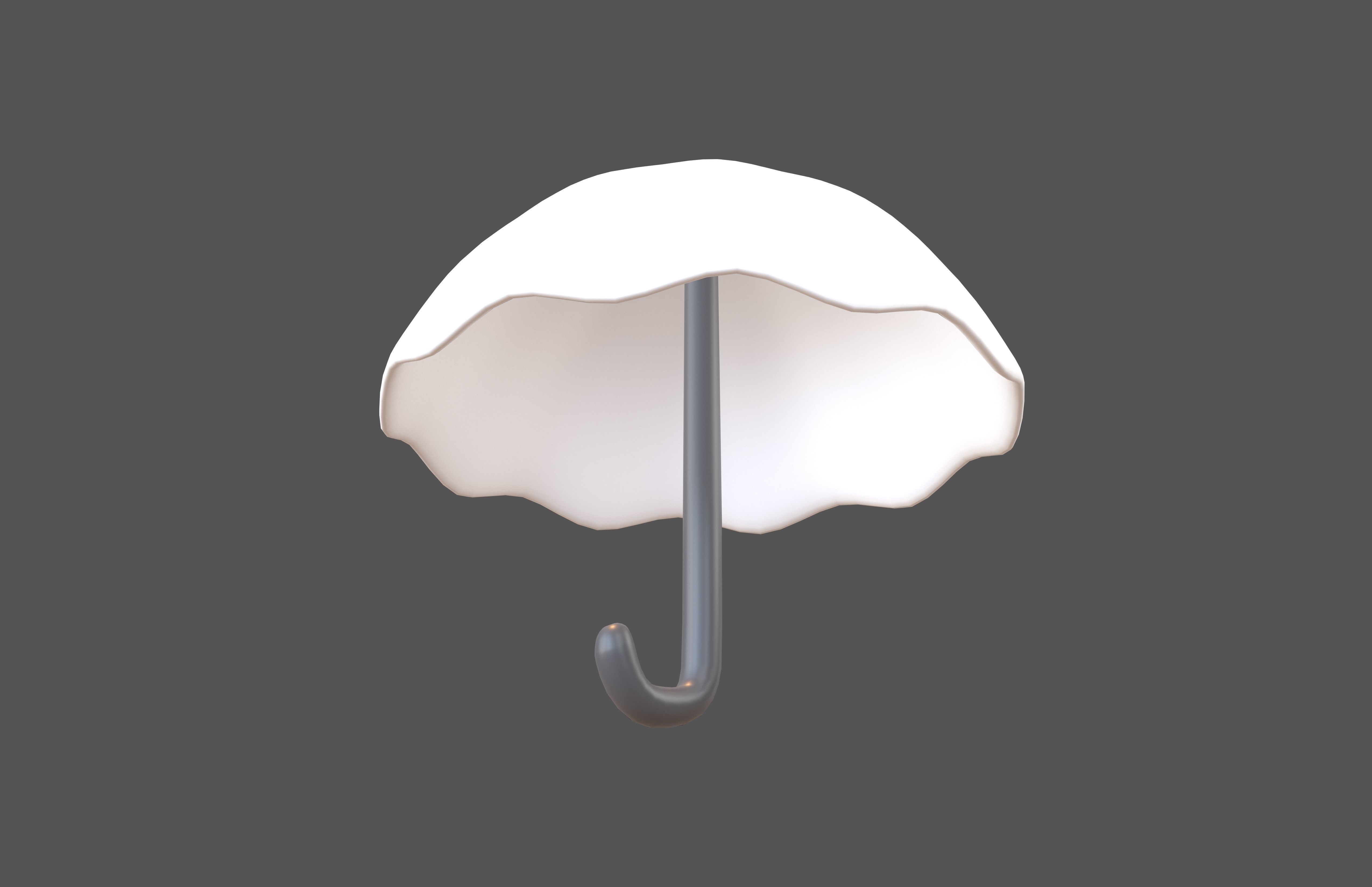 Umbrella Emoji v1 010 Low-poly 3D model_3