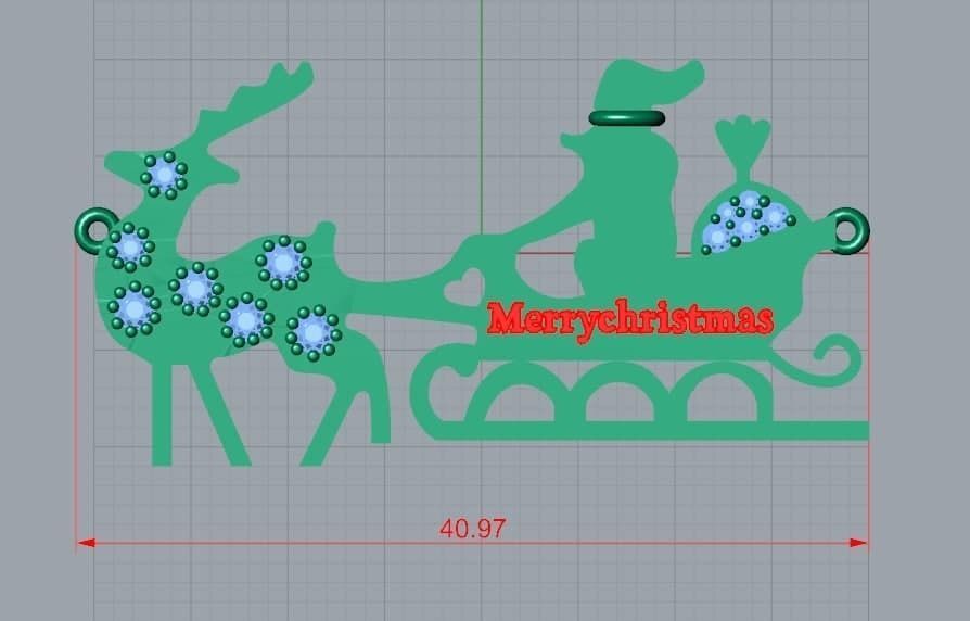 christmas pendant jewelry 3D print model_4