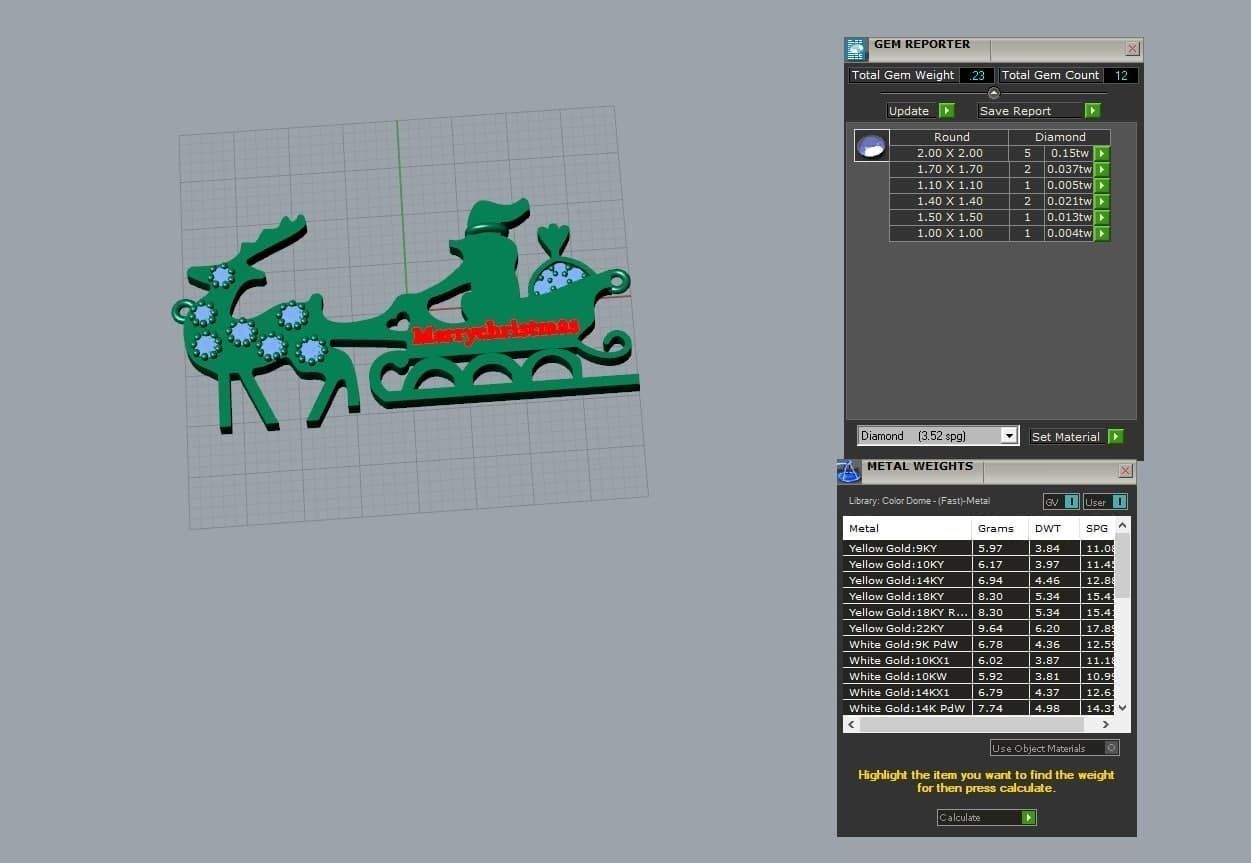 christmas pendant jewelry 3D print model_7