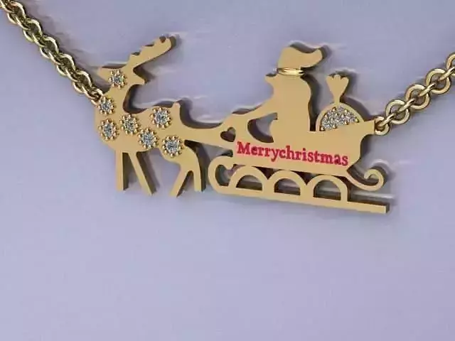 christmas pendant jewelry 3D print model