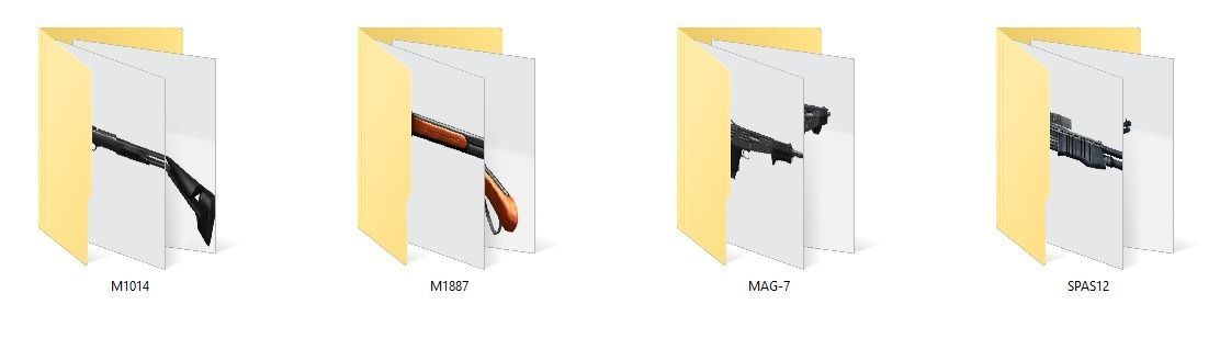 Weapon Shotgun M1014 SPAS12 M1887 MAG-7 3D model_14