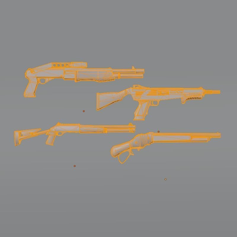 Weapon Shotgun M1014 SPAS12 M1887 MAG-7 3D model_4