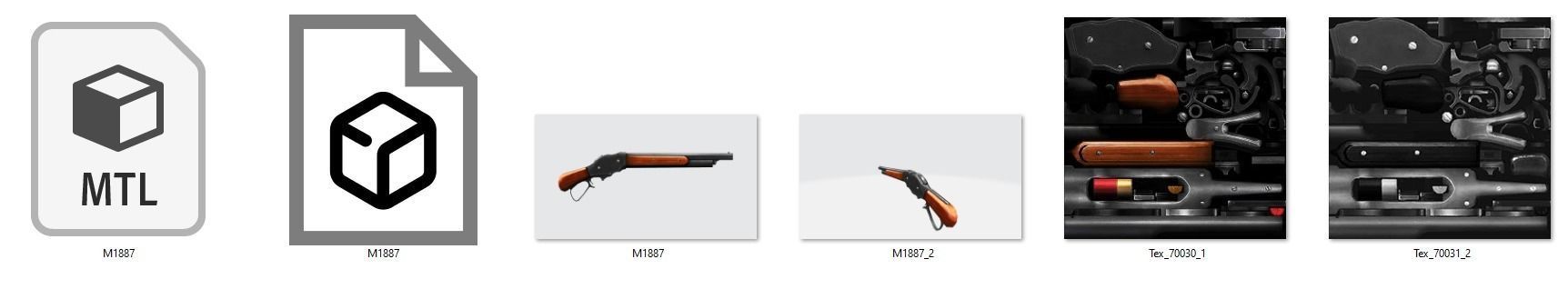 Weapon Shotgun M1014 SPAS12 M1887 MAG-7 3D model_15