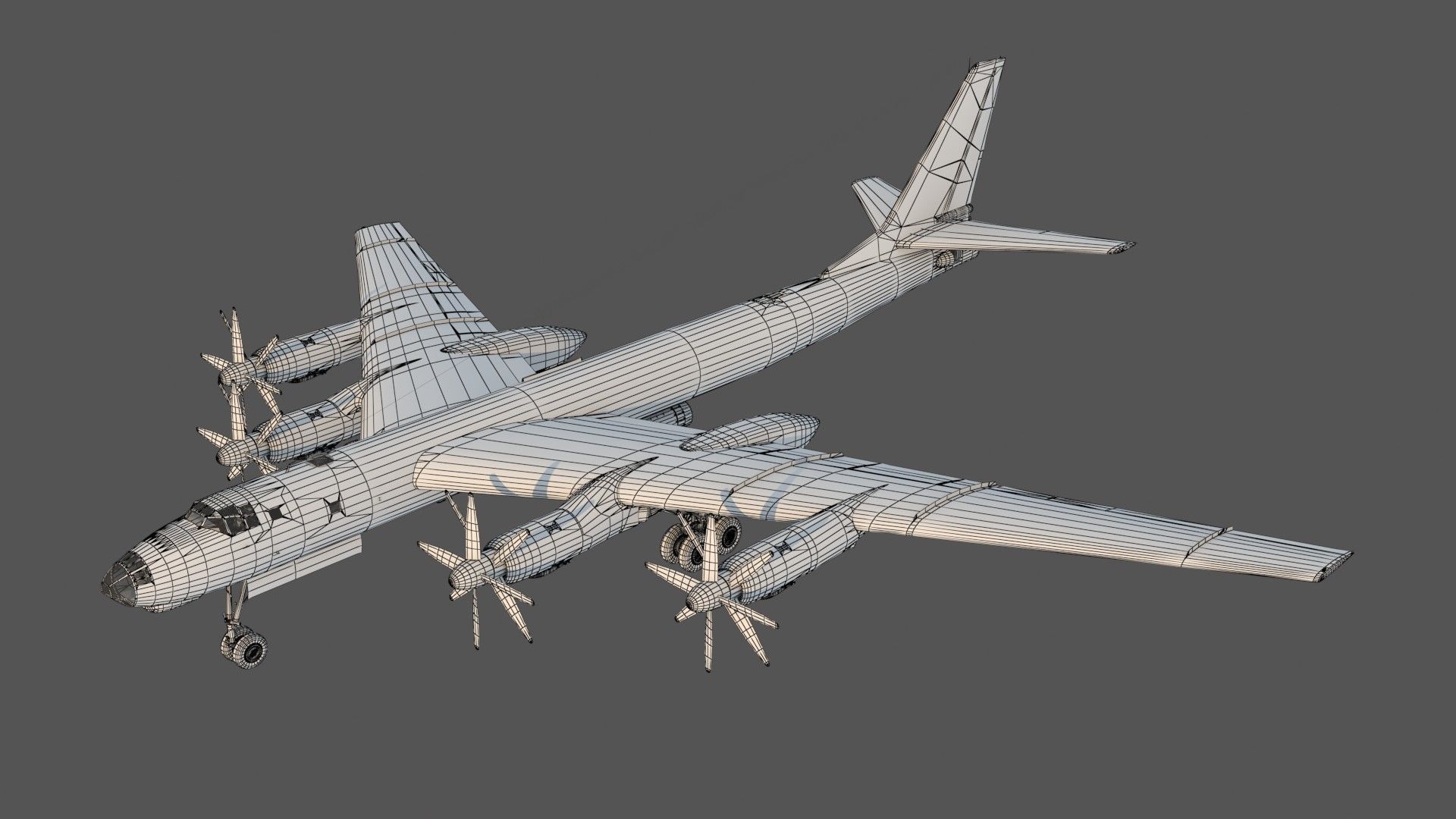 Tupolev Tu-95V Bear A Tsar Bomba 3D model_20
