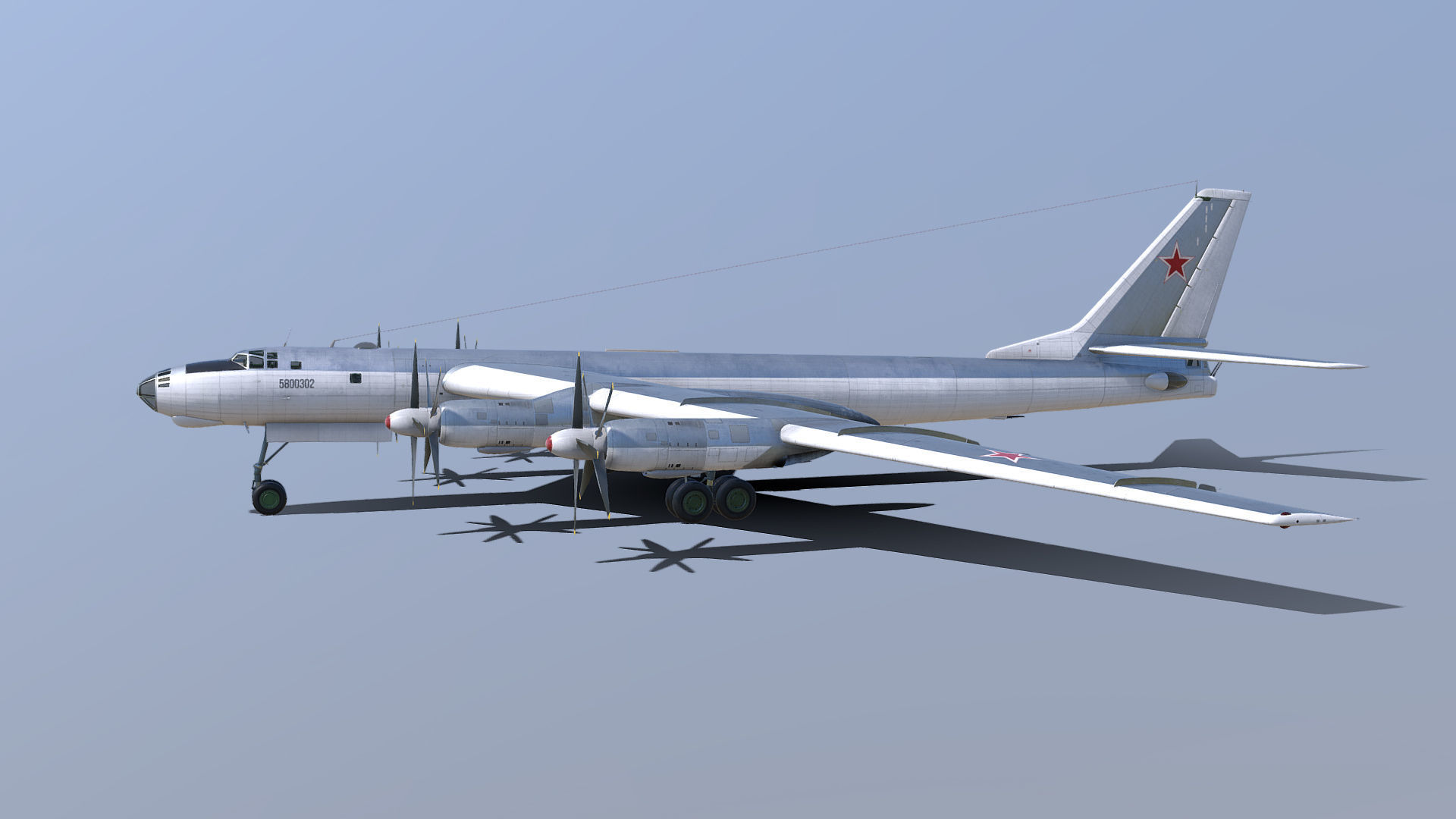 Tupolev Tu-95V Bear A Tsar Bomba 3D model_10