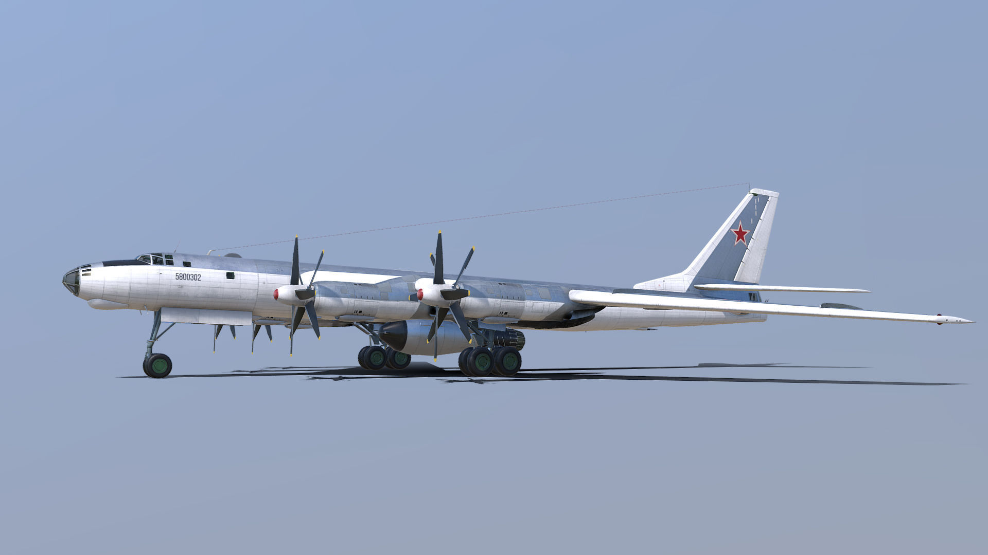 Tupolev Tu-95V Bear A Tsar Bomba 3D model_7