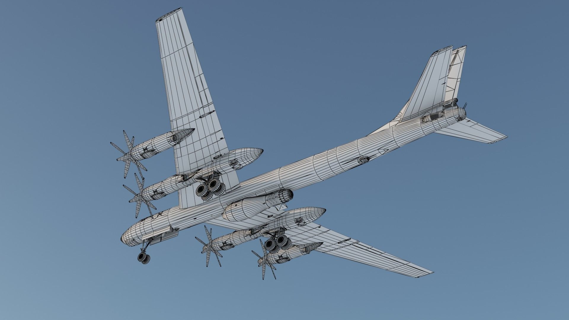 Tupolev Tu-95V Bear A Tsar Bomba 3D model_21