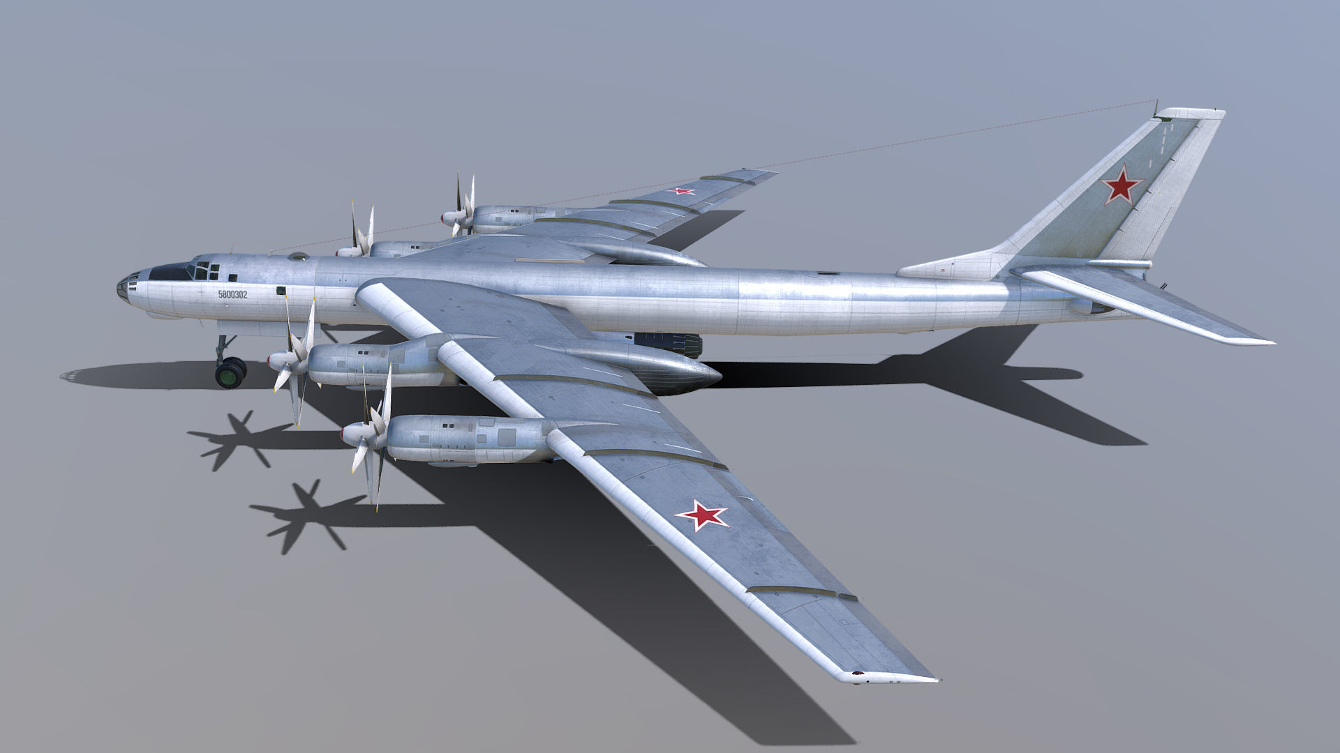 Tupolev Tu-95V Bear A Tsar Bomba 3D model_11