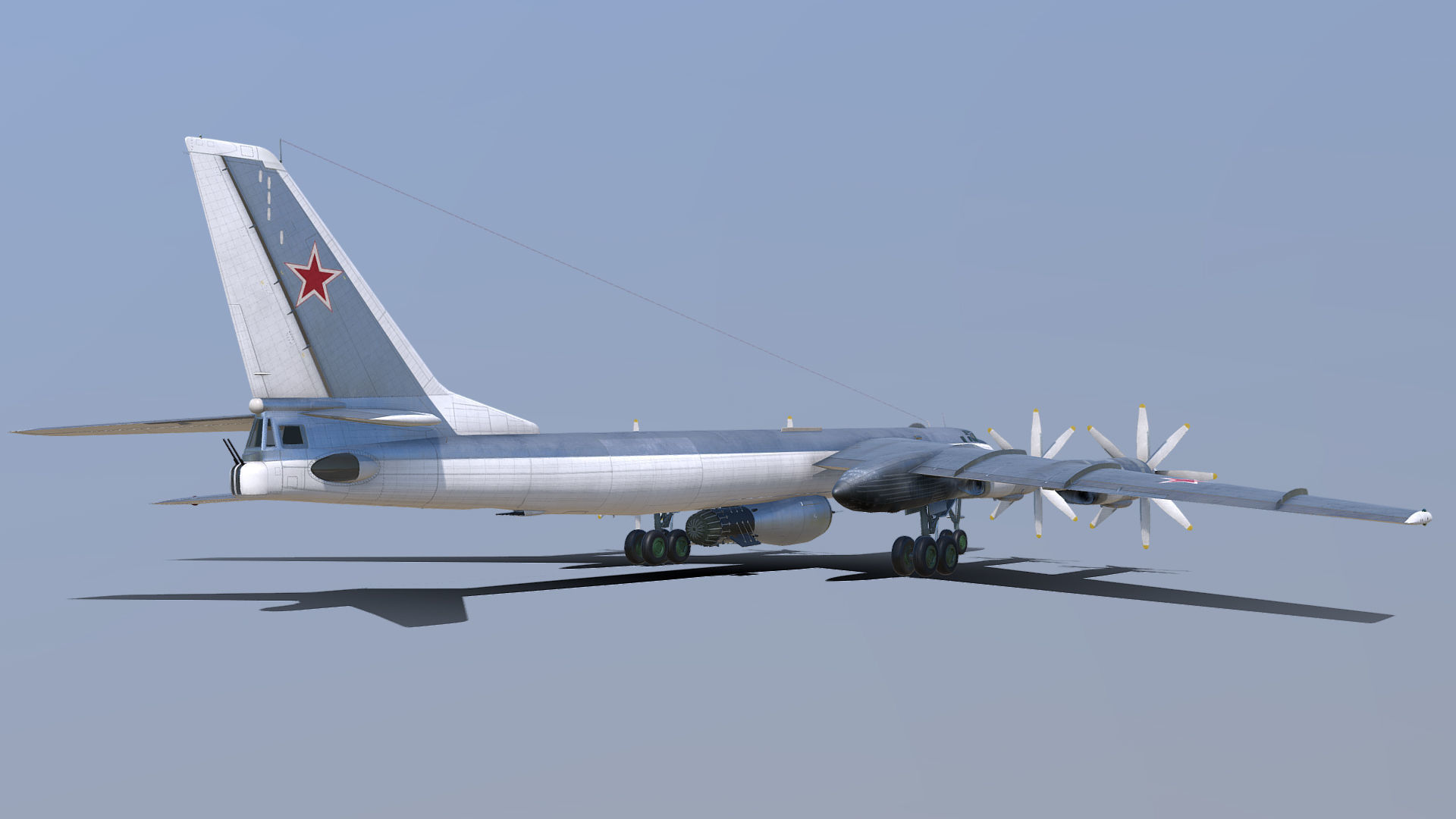Tupolev Tu-95V Bear A Tsar Bomba 3D model_9