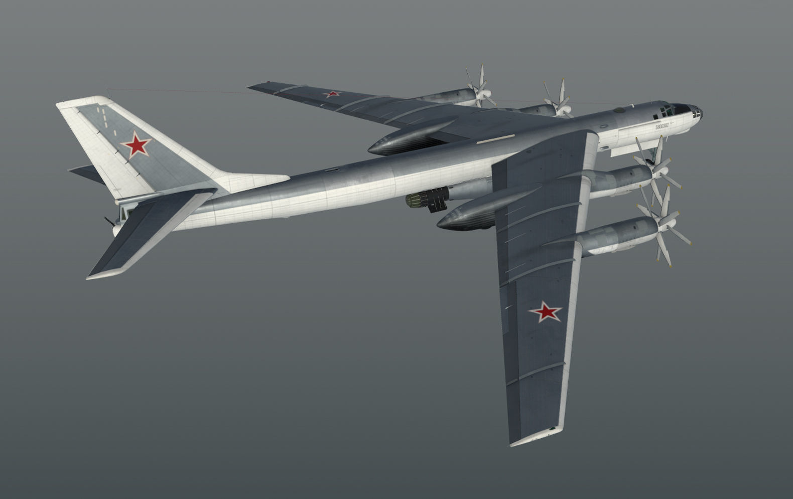 Tupolev Tu-95V Bear A Tsar Bomba 3D model_14
