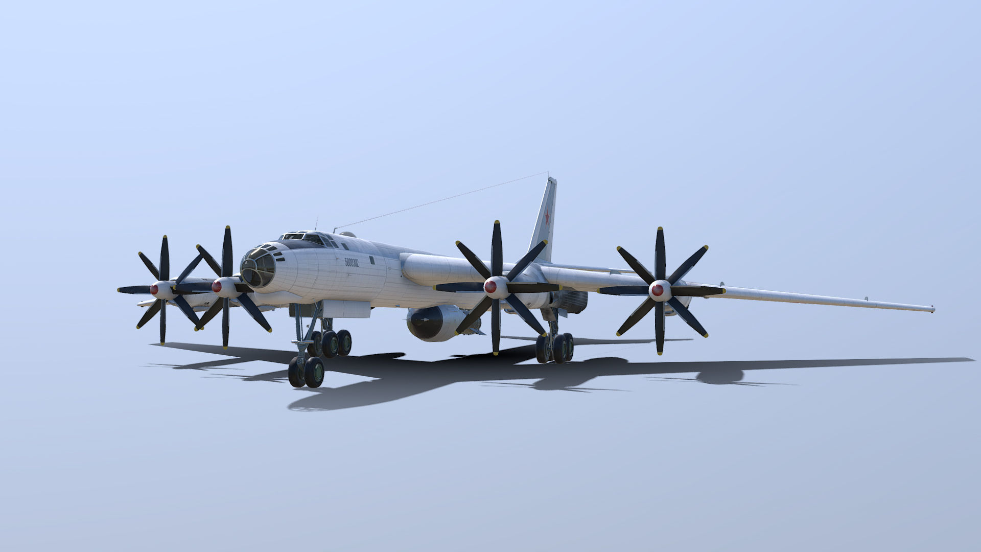 Tupolev Tu-95V Bear A Tsar Bomba 3D model_13