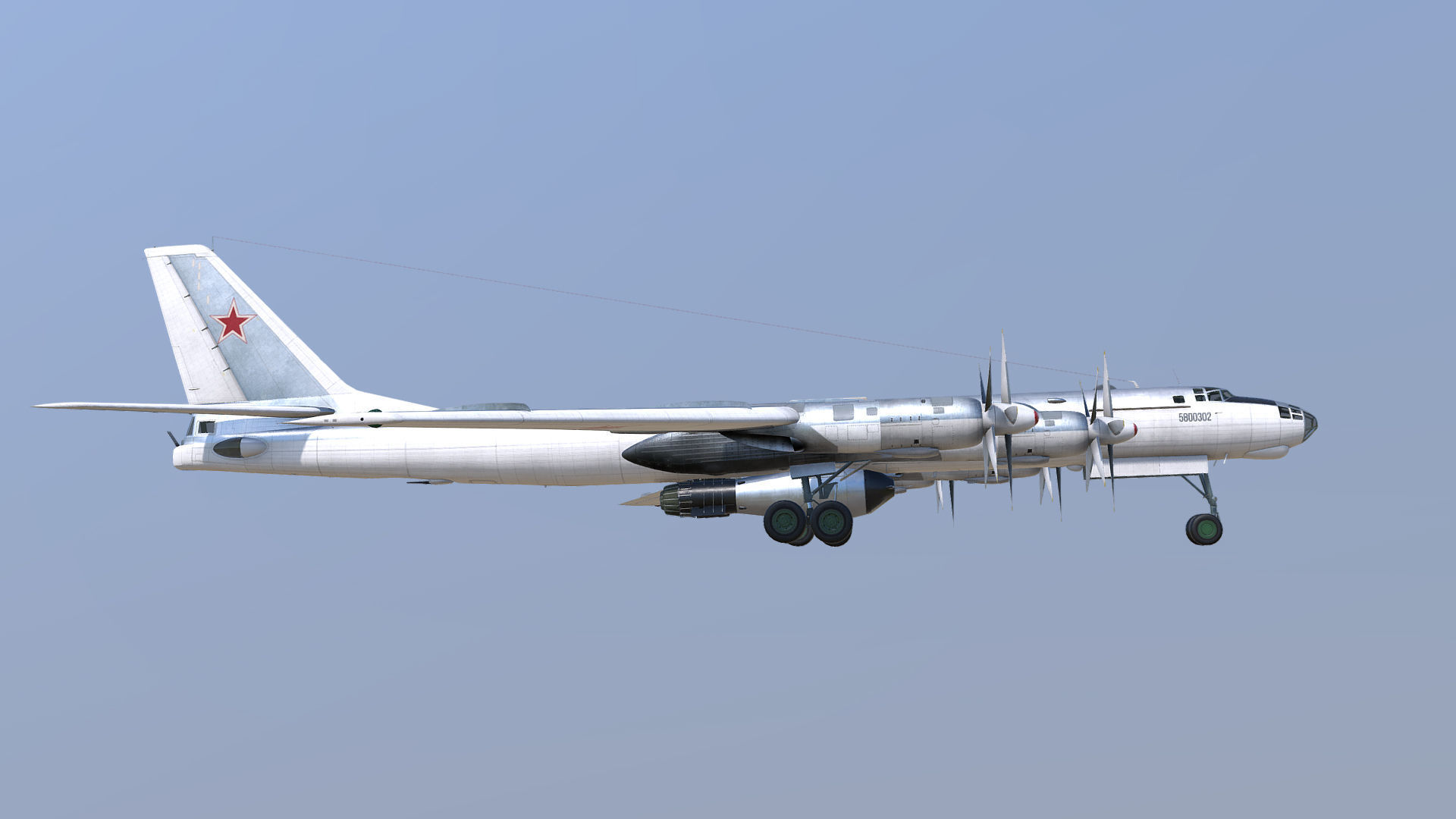 Tupolev Tu-95V Bear A Tsar Bomba 3D model_6