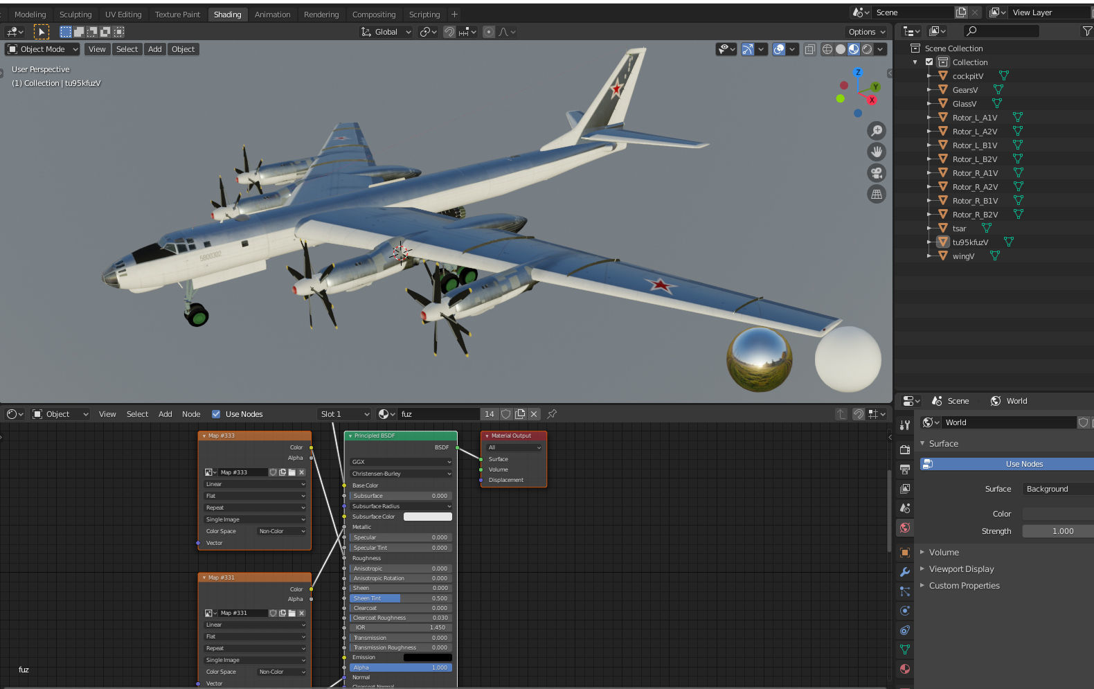 Tupolev Tu-95V Bear A Tsar Bomba 3D model_18