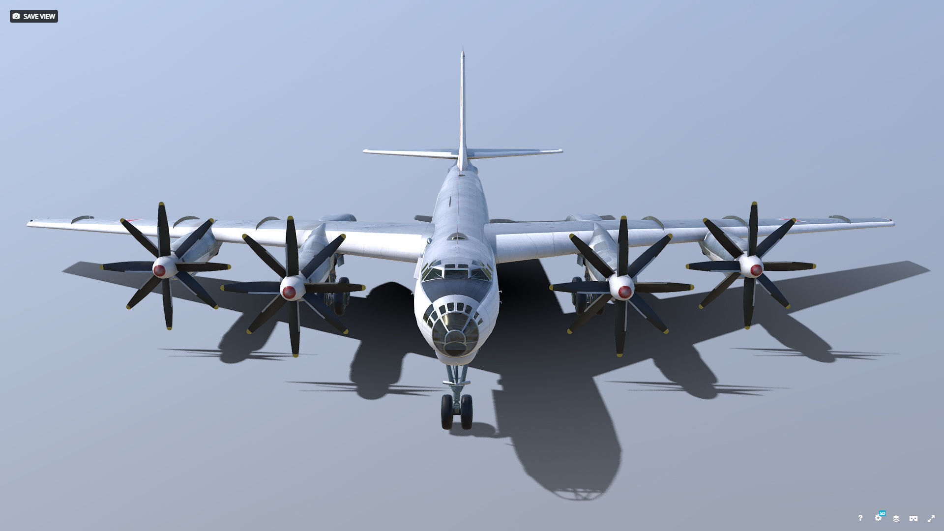 Tupolev Tu-95V Bear A Tsar Bomba 3D model_5