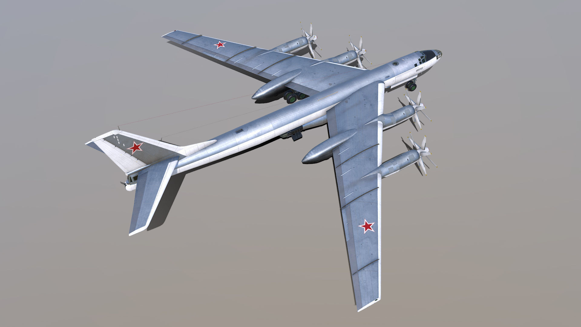 Tupolev Tu-95V Bear A Tsar Bomba 3D model_4