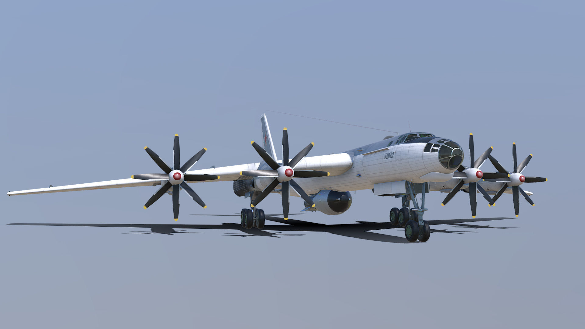 Tupolev Tu-95V Bear A Tsar Bomba 3D model_3