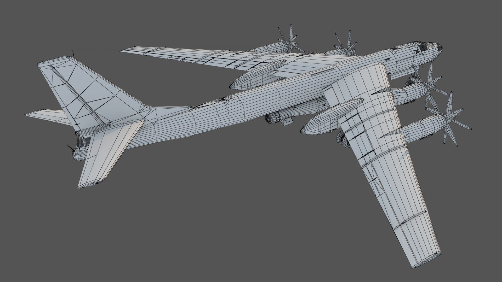 Tupolev Tu-95V Bear A Tsar Bomba 3D model_19