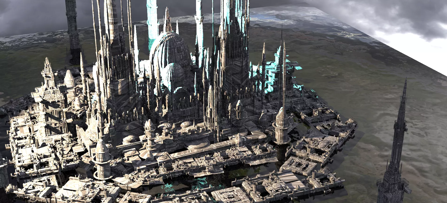 Dark Future Vampire Elite City kit bash 3D model_0