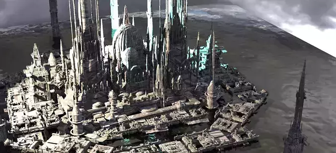 Dark Future Vampire Elite City kit bash 3D model
