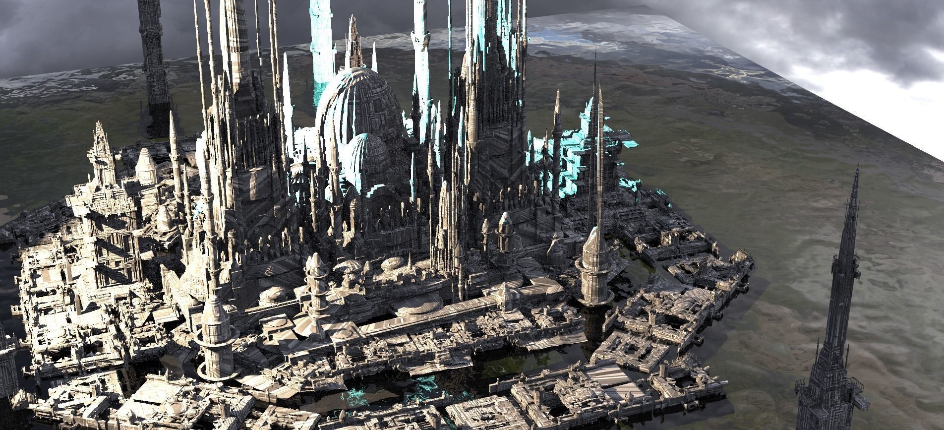 Dark Future Vampire Elite City kit bash 3D model_1