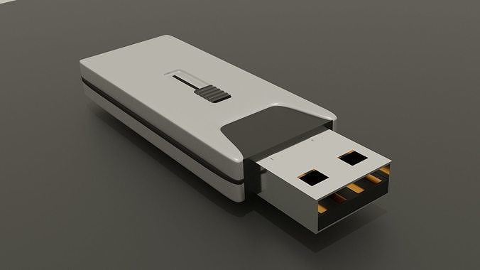 Flash drive Low-poly 3D model