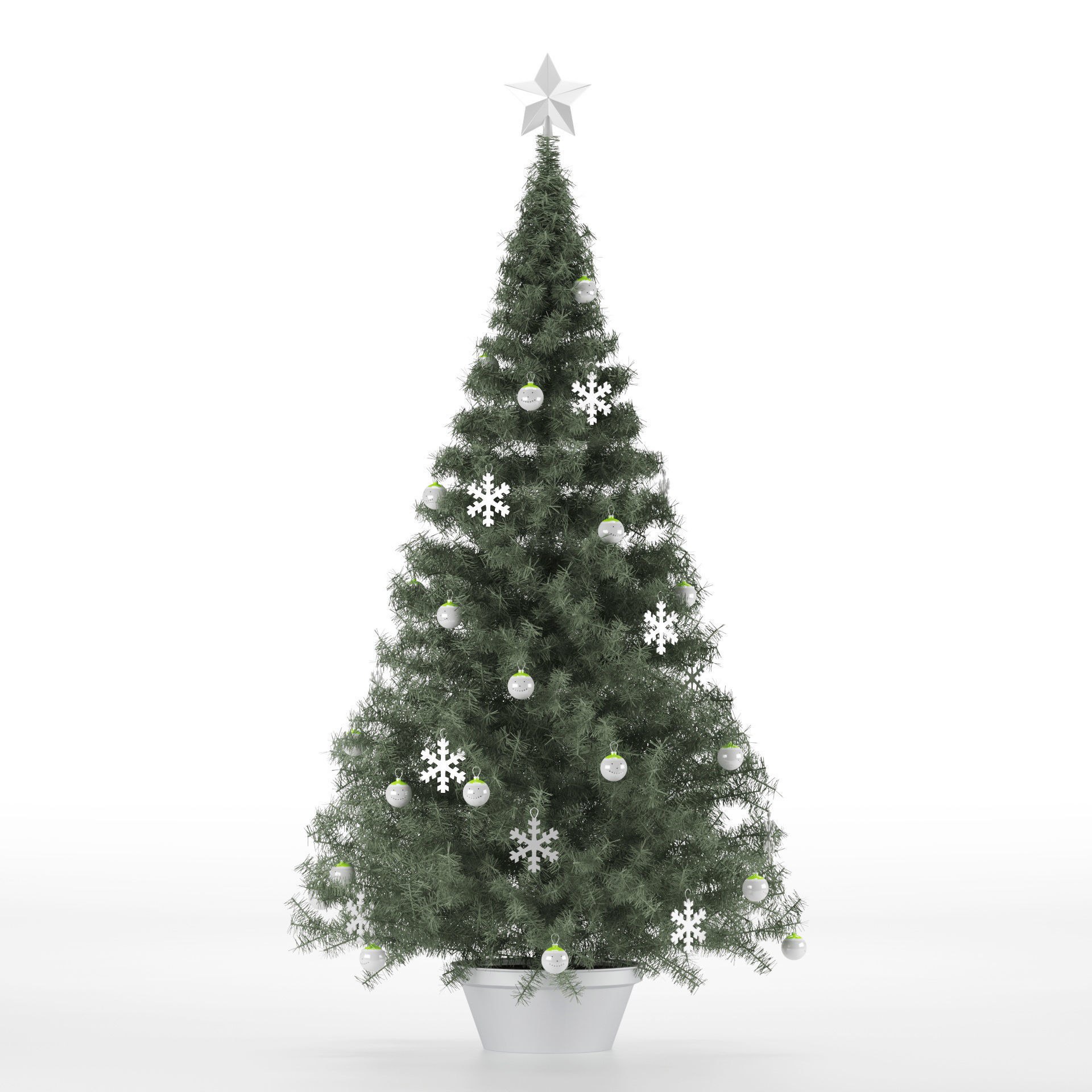 Christmas Decoration Tree Low-poly 3D model_5