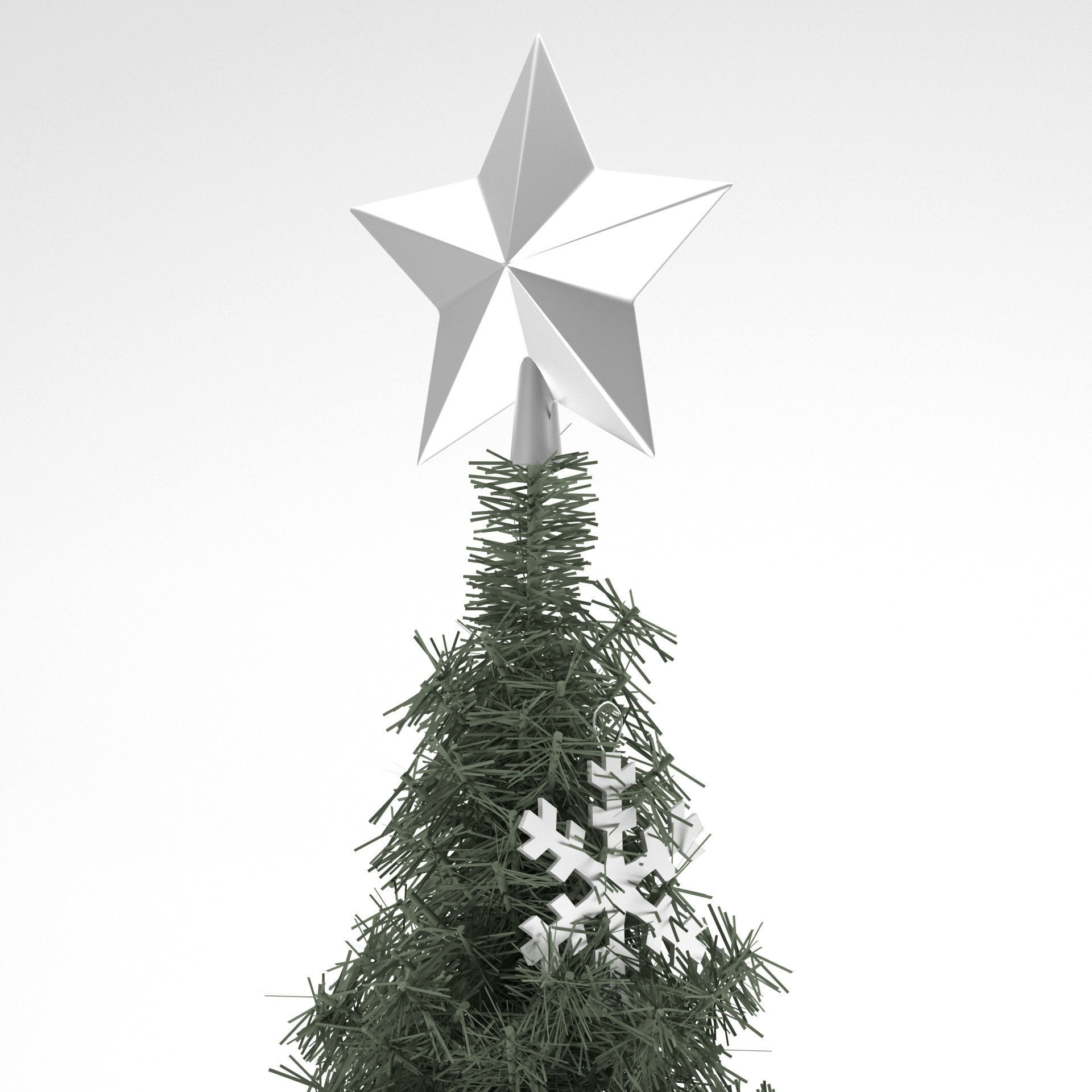 Christmas Decoration Tree Low-poly 3D model_3