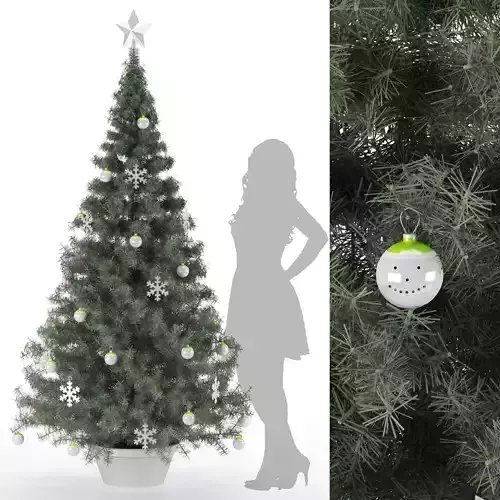 Christmas Decoration Tree Low-poly 3D model